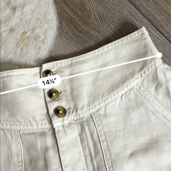 Aerie cream button up mini skirt - Picture 3 of 4
